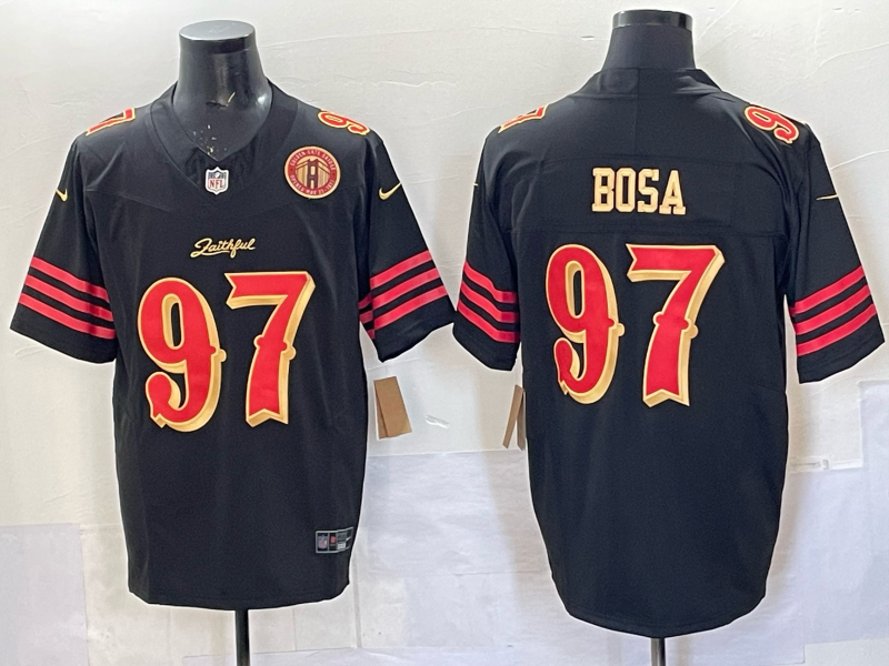 Men San Francisco 49ers #97 Bosa black Limited Nike NFL 2025 Jersey 07